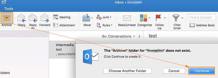 auto archive outlook mac